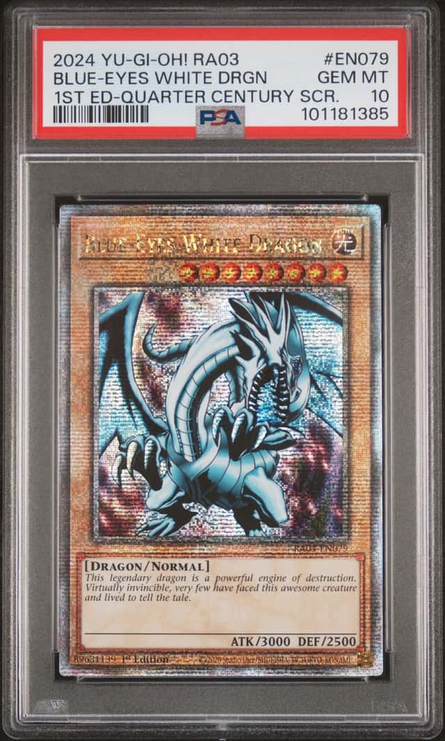 Blue Eyes White Dragon RA03-EN079 1st Edition-QCR Yugioh PSA 10 *385