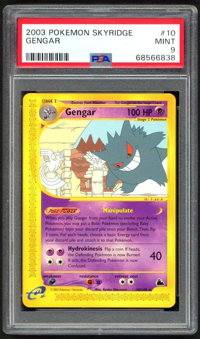 Pokemon Card PSA 9 Gengar 10/144 Skyridge Regular Non Holo