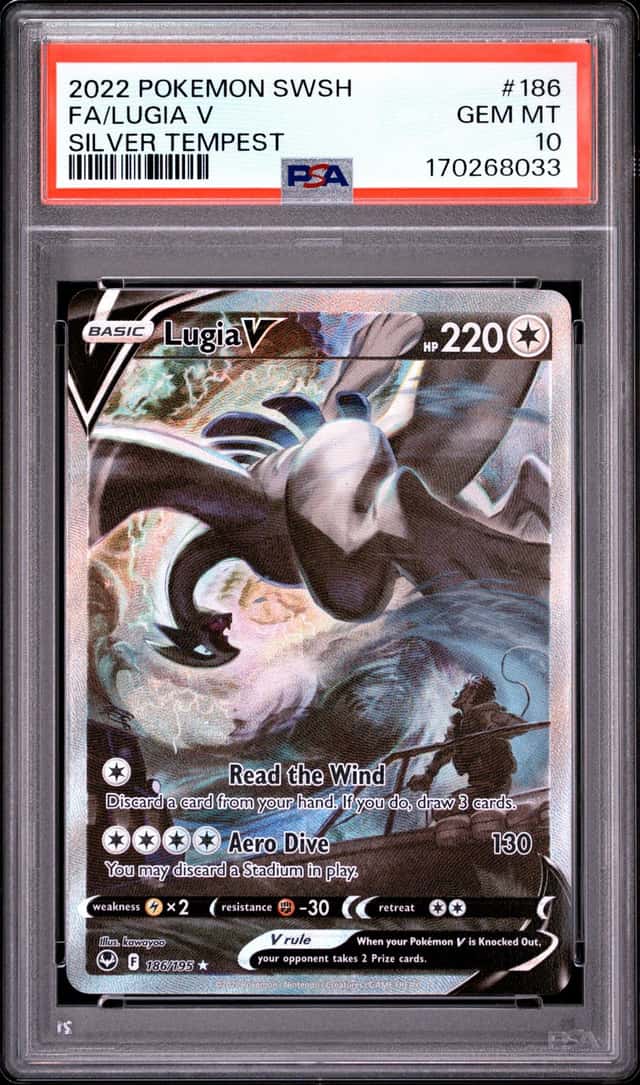 2022 Pokemon SWSH Silver Tempest #186 FA Lugia PSA 10 GEM MINT