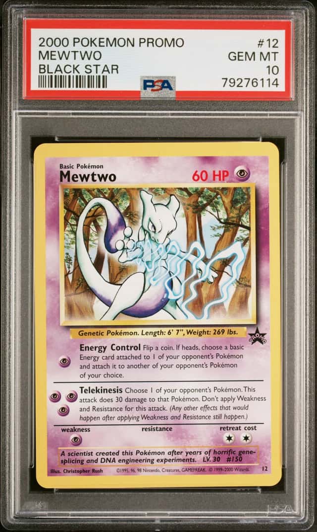 2000 Pokemon Black Star Promo #12 Mewtwo PSA 10 GEM MINT