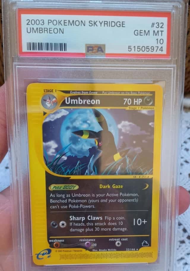 Pokemon Card Skyridge #32 Umbreon Rare 2003 Vintage WOTC GEM MINT PSA 10 