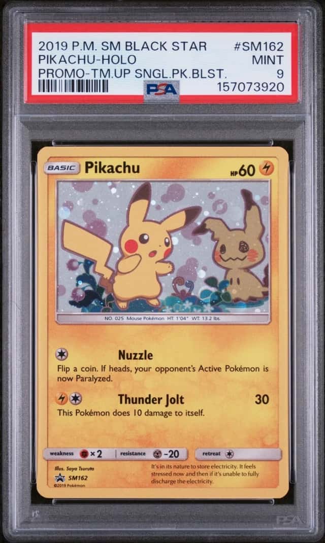 2019 POKEMON SM BLACK STAR PROMO TEAM UP SINGLE PACK BLISTERS PIKACHU-HOLO PSA 9