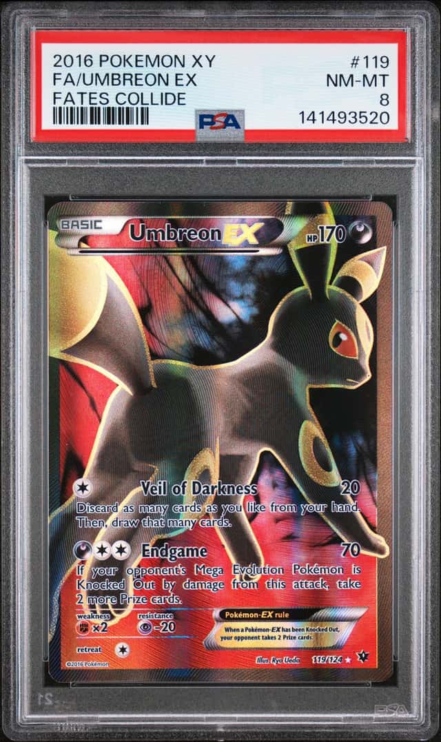 2016 Pokemon XY Fates Collide Umbreon EX #119/124 PSA 8