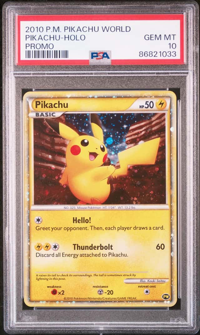 2010 Pokemon Pikachu World Collection Holo Pikachu