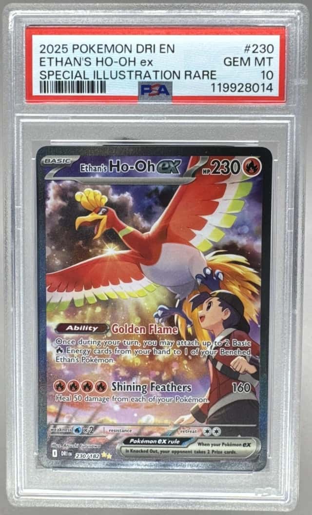 119928014 Ethan's Ho-Oh ex 2025 Pokemon Destined Rivals #230/182 PSA 10