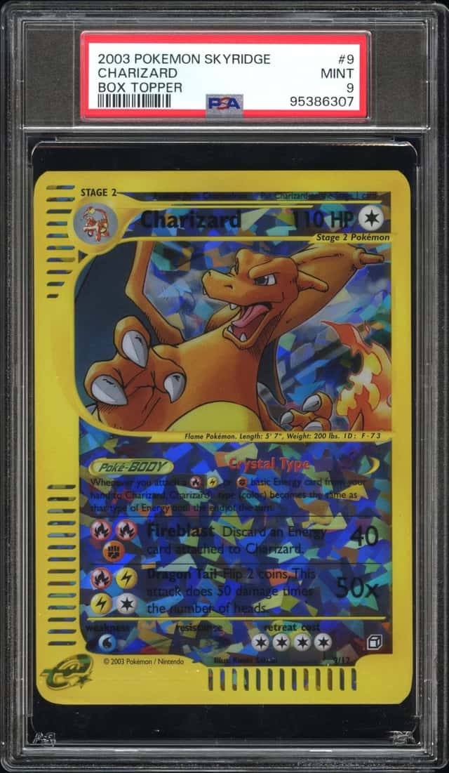2003 Pokemon Skyridge Box Topper Charizard #9