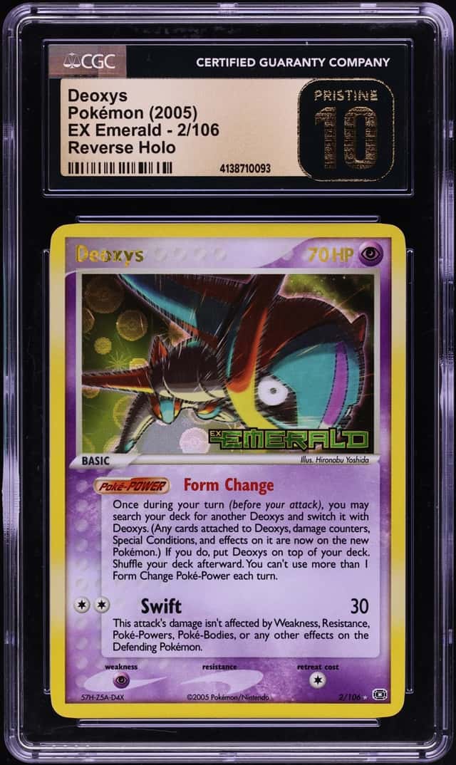 2005 Pokemon EX Emerald Reverse Holo Deoxys #2 CGC 10 PRISTINE