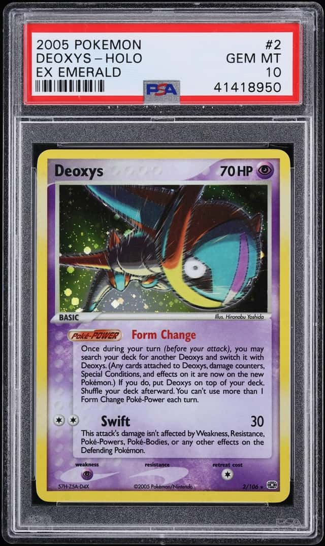2005 Pokemon EX Emerald Holo Deoxys #2 PSA 10 GEM MINT