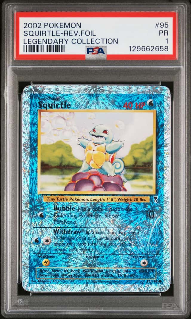 2002 Pokemon Legendary Collection Reverse Foil Squirtle #95