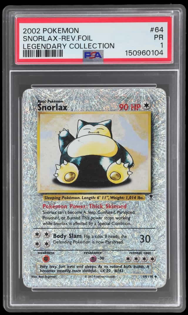 2002 Pokemon Legendary Collection Reverse Foil Snorlax #64