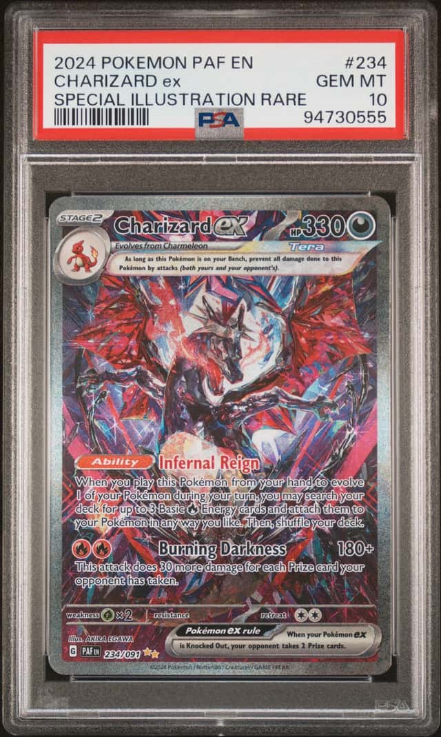 2024 Pokemon Scarlet and Violet Paldean Fates Special Illustration Rare Charizard Ex #234