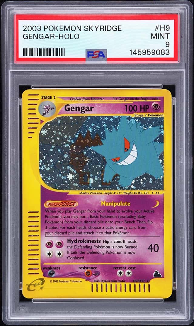 2003 Pokemon Skyridge Holo Gengar #H9
