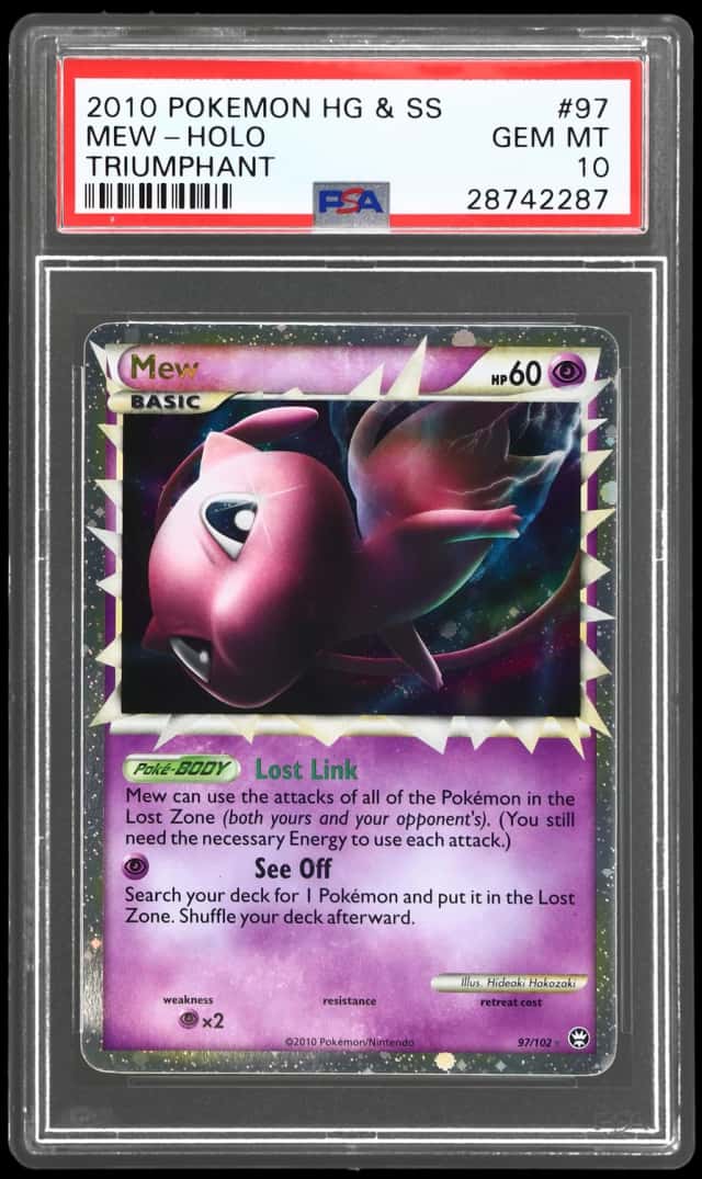 2010 Pokemon Heartgold and Soulsilver Triumphant Holo Mew #97