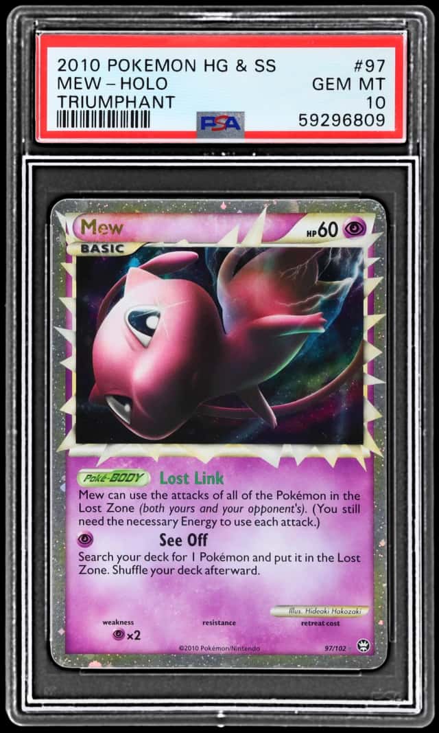 2010 Pokemon Heartgold and Soulsilver Triumphant Holo Mew #97