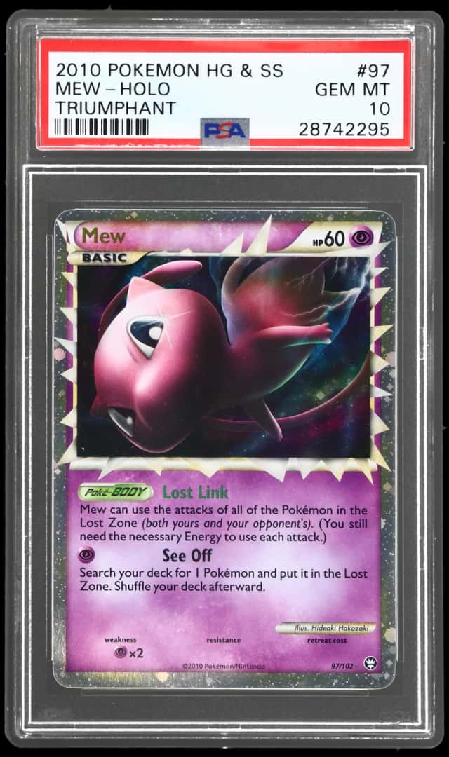 2010 Pokemon Heartgold and Soulsilver Triumphant Holo Mew #97
