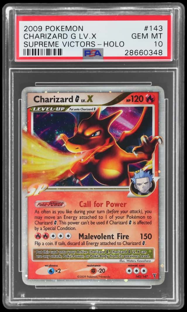 2009 Pokemon Platinum Supreme Victors Holo Charizard G Lv X #143