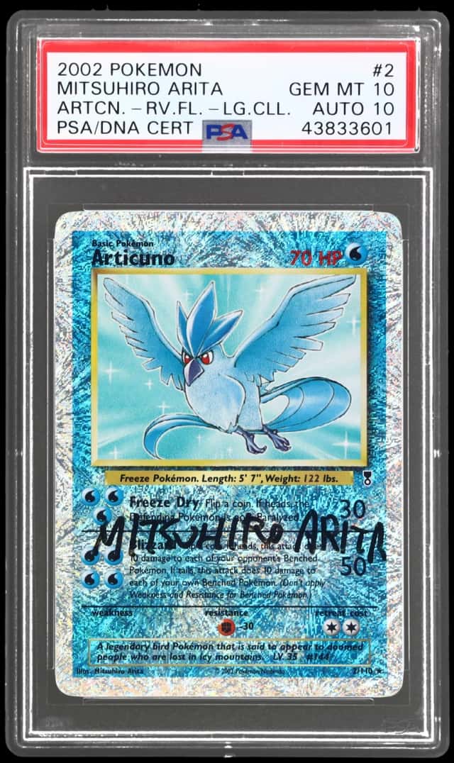 2002 Pokemon Legendary Collection Articuno Reverse Holo Signed Mitsuhiro Arita #2