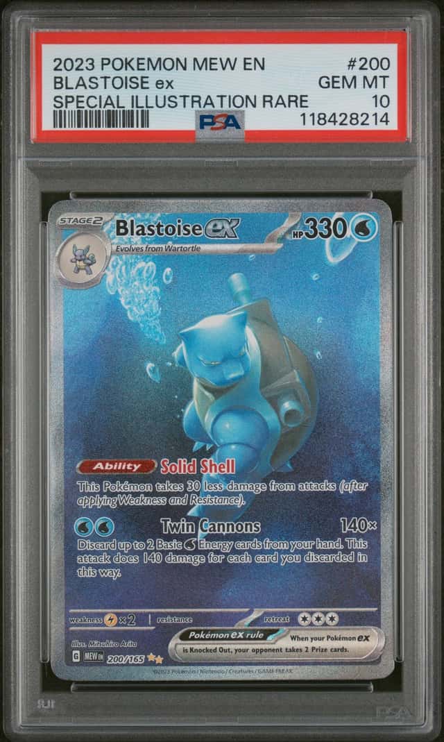 BLASTOISE EX POKEMON 151 200/165 SPECIAL ILLUSTRATION RARE PSA 10 Q3963-5