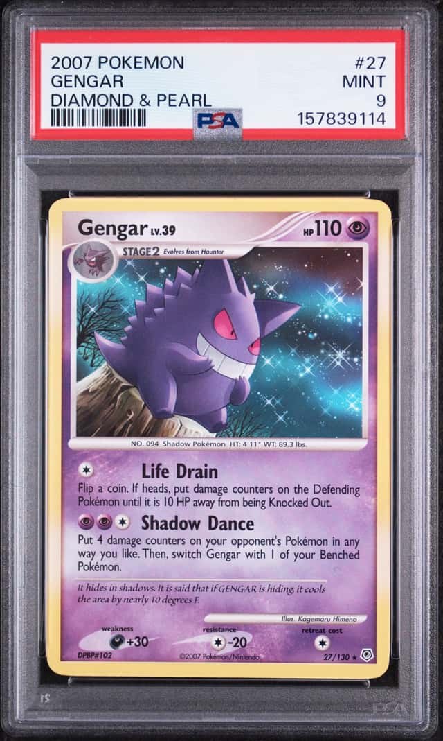 2007 Pokemon Diamond & Pearl #27 Gengar PSA 9 MINT