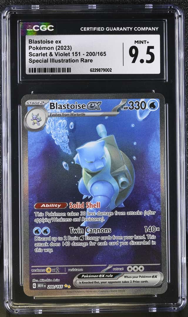 9002 Blastoise ex 2023 Pokemon Scarlet Violet 151 MEW EN #200/165 SIR CGC 9.5