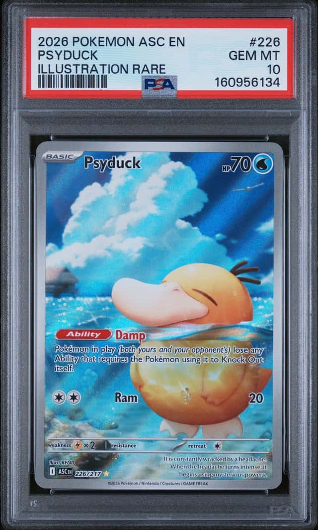 POKEMON ASC EN-ASCENDED HEROES #226 PSYDUCK ILLUSTRATION RARE PSA 10