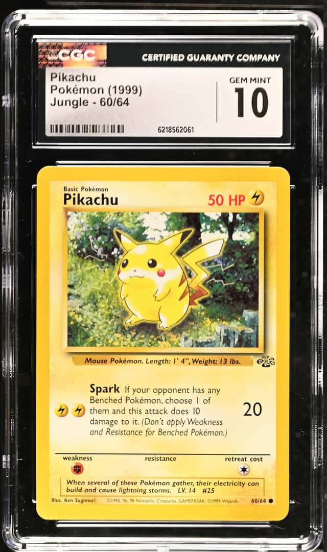 1999 Pokemon Jungle Pikachu #60/64 CGC 10 GEM MINT