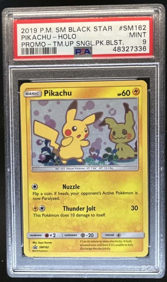 2019 Pokemon SM Black Star Promos Pikachu #SM162 PSA 9