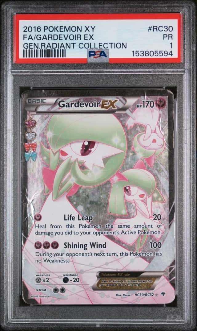 2016 POKEMON XY GENERATIONS RADIANT COLLECTION #RC30 FULL ART/GARDEVOIR EX PSA 1