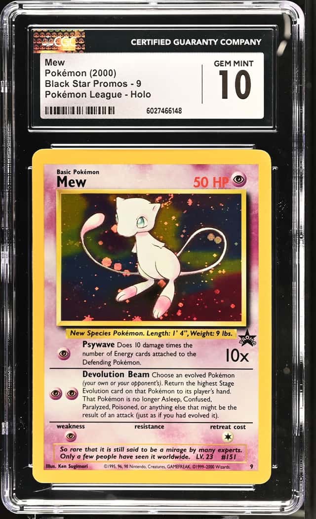 2000 Pokémon Mew Pokémon League Black Star Promos #9 CGC 10 *SWIRL*
