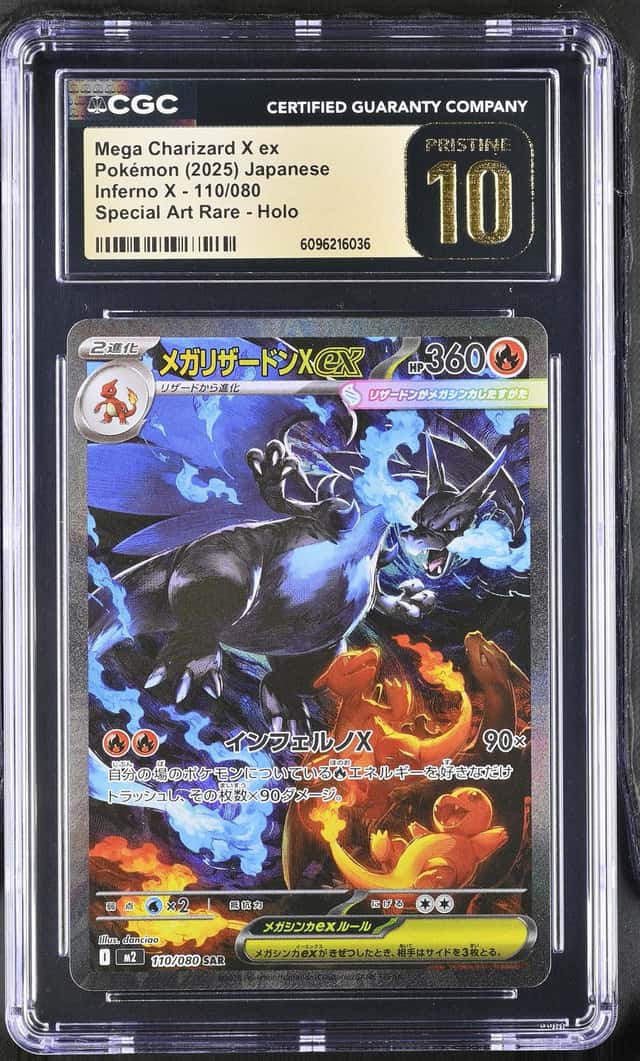 2025 Pokémon Mega Charizard X ex SAR Holo JP Inferno X 110/080 CGC PRISTINE 10