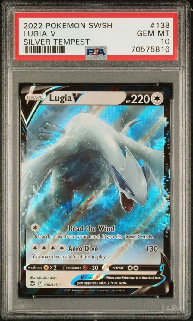 Pokémon Lugia V 138 Silver Tempest PSA Trading Card...