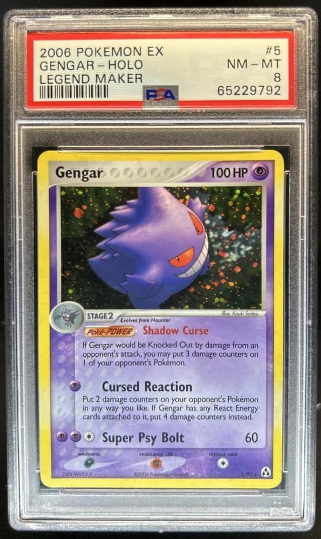 2006 Pokemon EX Legend Maker Gengar Holo #5/92 PSA 8