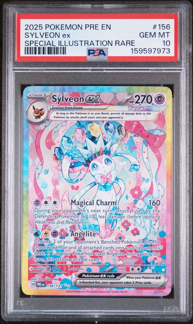 2025 Pokemon Prismatic Sylveon ex Special Illustration Rare #156/131 PSA 10