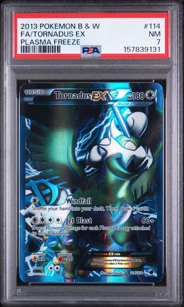 2013 Pokemon B & W Plasma Freeze #114 FA Tornadus Ex PSA 7 NM