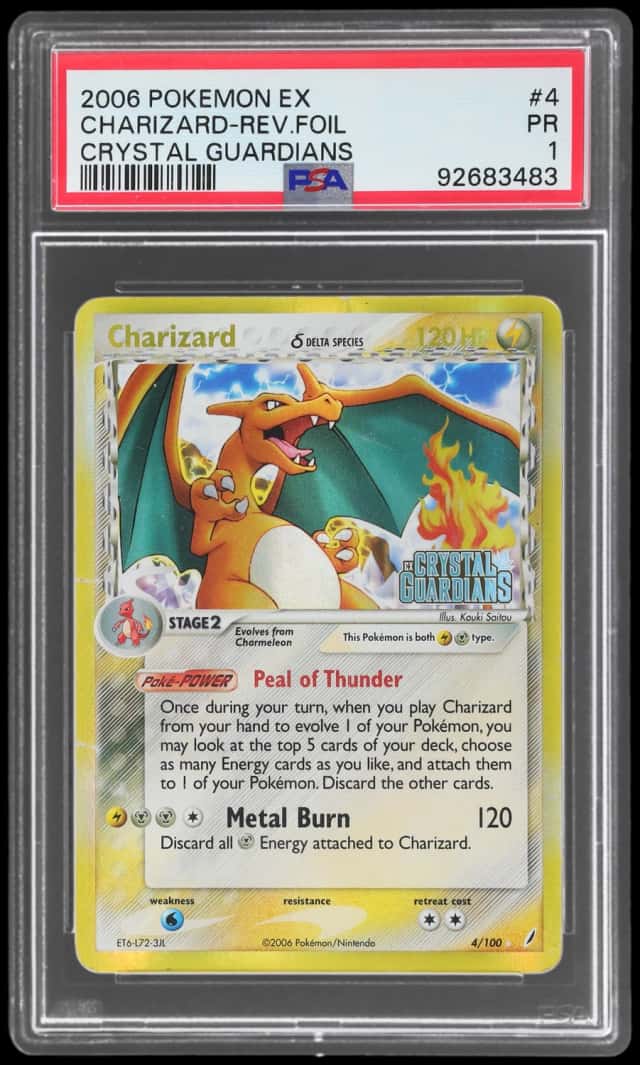 2006 Pokemon Ex Crystal Guardians Reverse Holo Charizard #4
