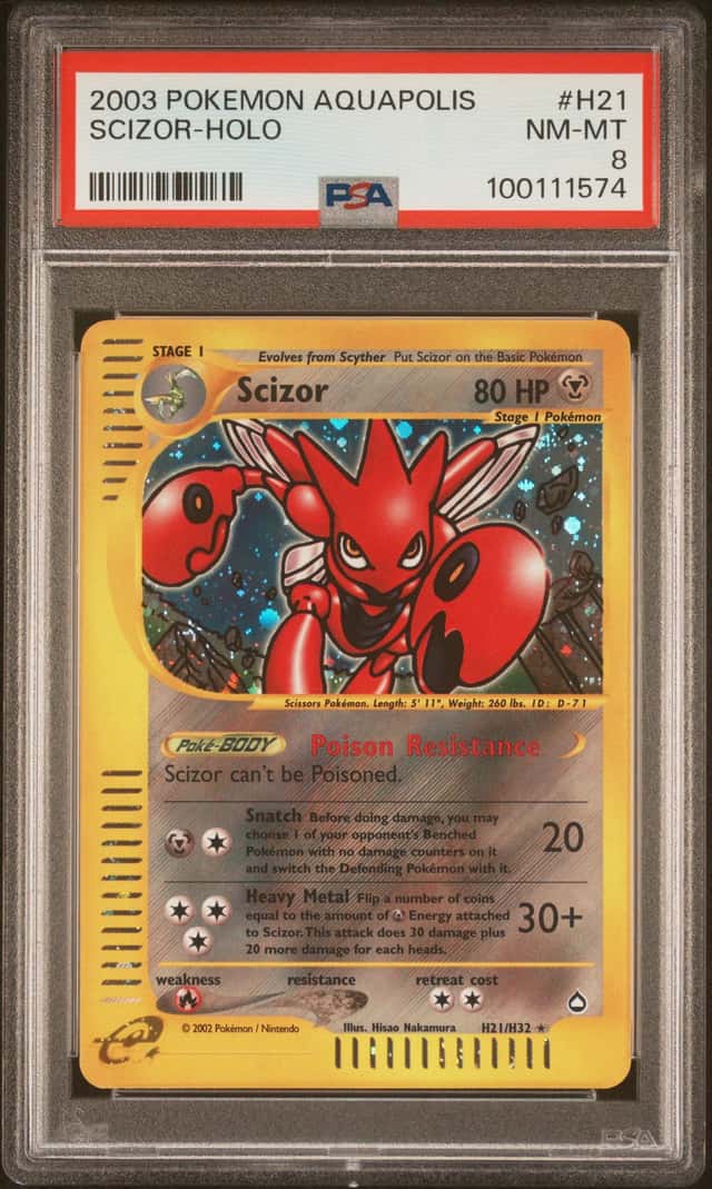 2003 Pokemon Aquapolis Holo Scizor #H21