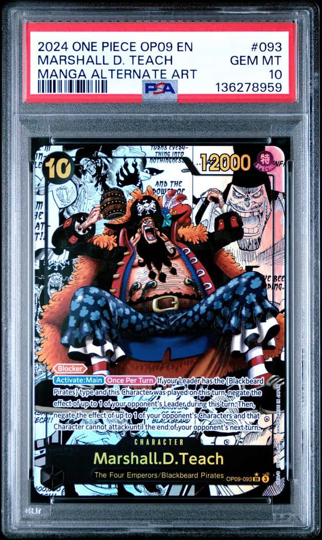2024 One Piece Emperors In the New World Manga Alternate Art Marshall D. Teach #OP09-093