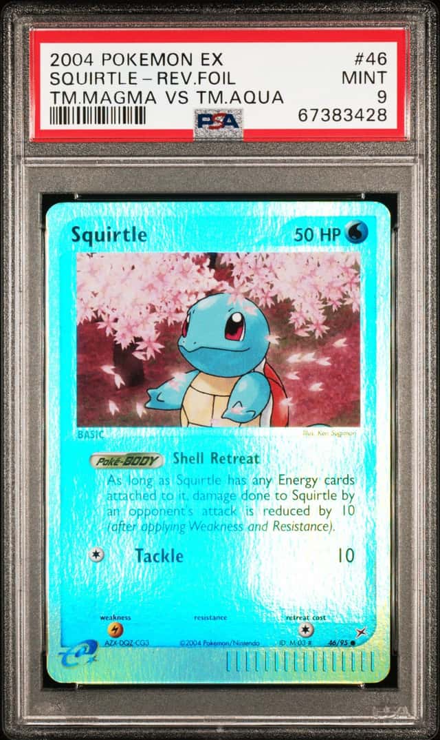 2004 Pokemon Ex Team Magma Vs. Team Aqua Reverse Foil Squirtle #46