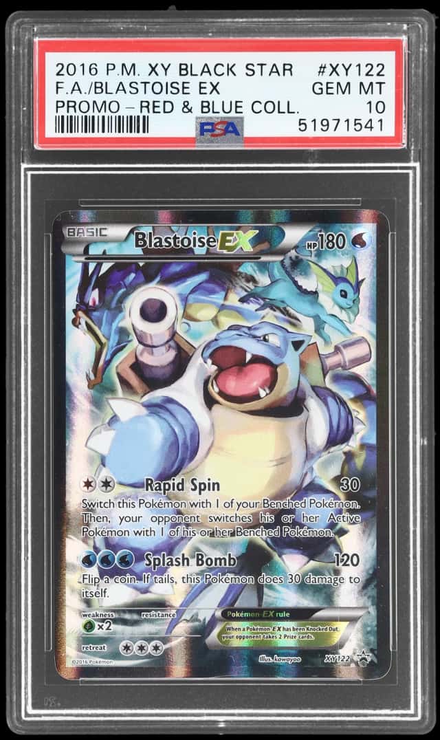 2016 Pokemon XY Black Star Promo Red and Blue Collection Blastoise Ex #XY122