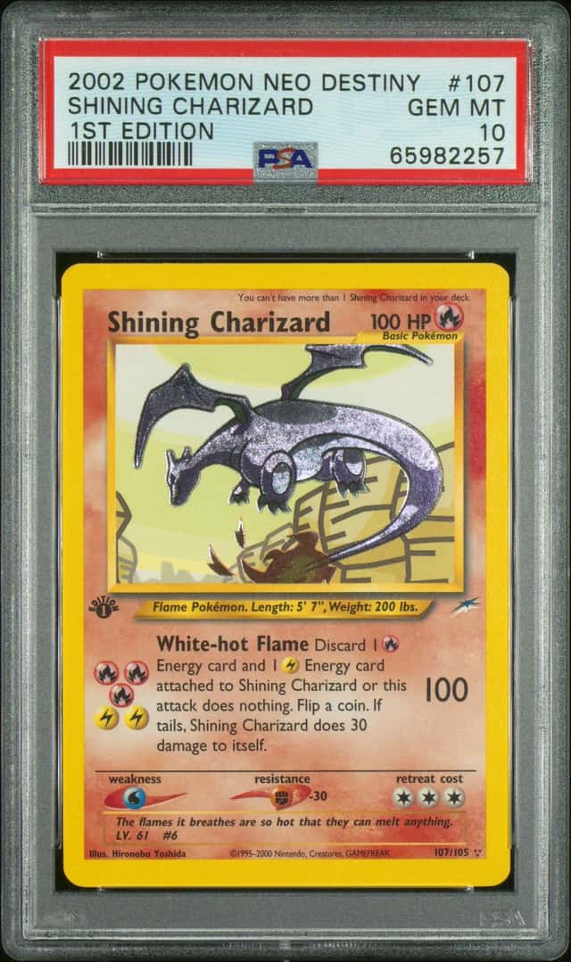 2002 Pokemon Neo Destiny 1st Edition Shining Charizard #107