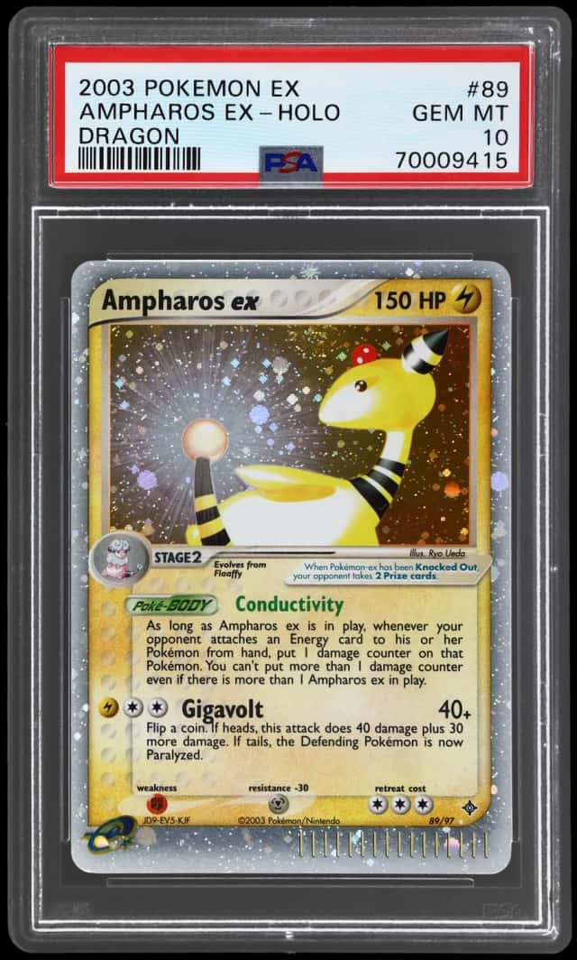 2003 Pokemon Ex Dragon Holo Ampharos Ex #89