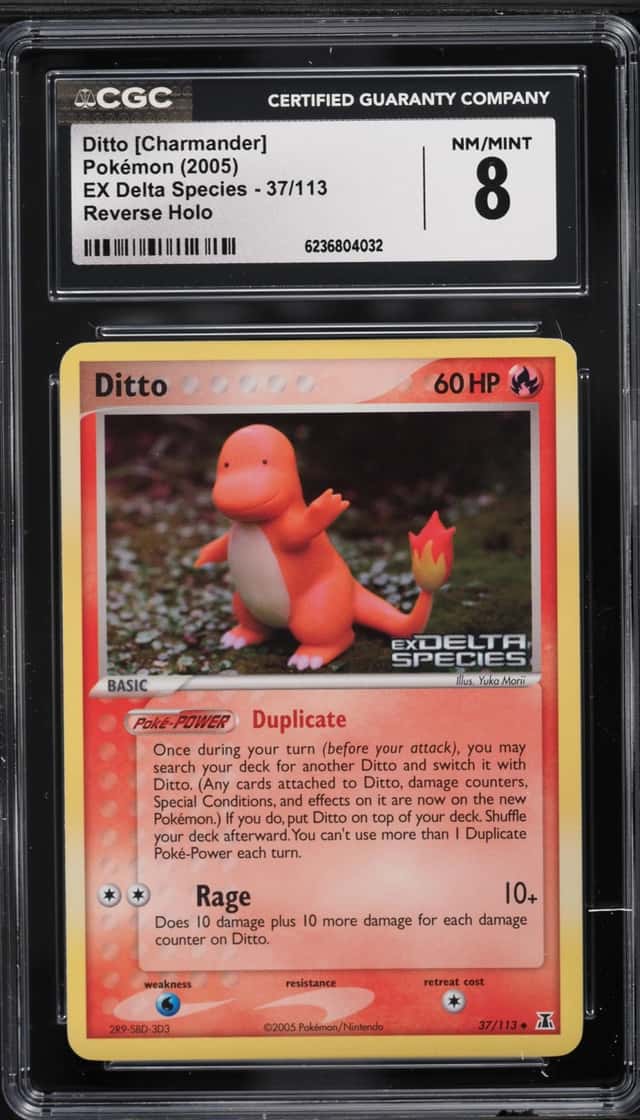 2005 Pokemon EX Delta Species Reverse Holo Ditto Charmander #37 CGC 8 NM-MT