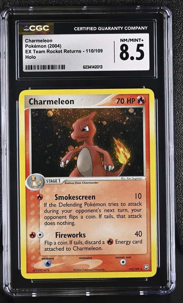 2004 Pokemon EX Team Rocket Returns Holo Charmeleon #110 CGC 8.5 NM-MT+