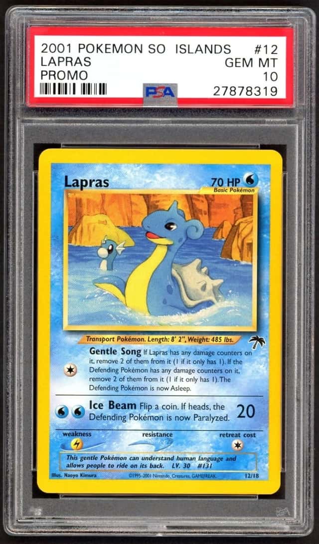 Pokemon Card PSA 10 Lapras 12/18 Southern Islands Regular