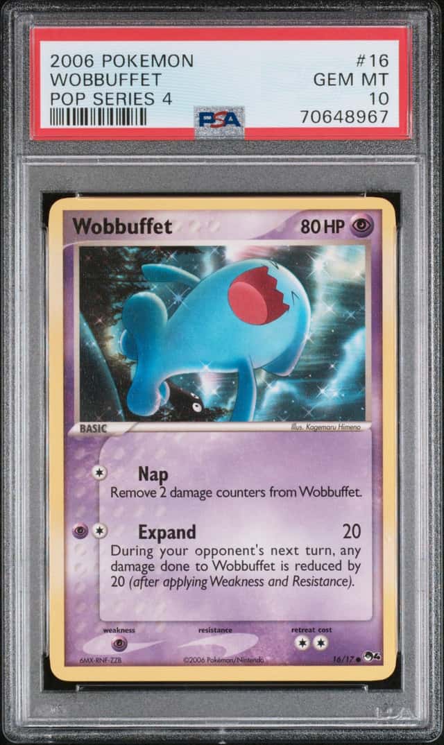 Pokemon Card PSA 10 Wobbuffet 16/17 Pop Series 4 Regular
