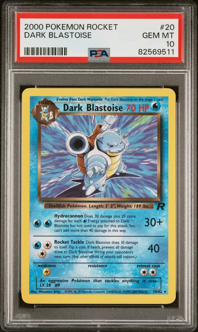 Pokemon Card PSA 10 Dark Blastoise 20/82 Team Rocket Regular