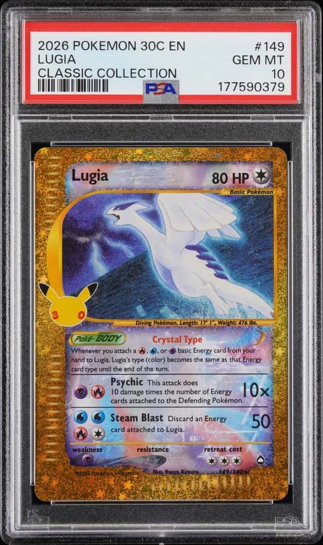 2026 POKEMON 30C EN-30TH CELEBRATION CLASSIC COLLECTION #149 LUGIA PSA 10