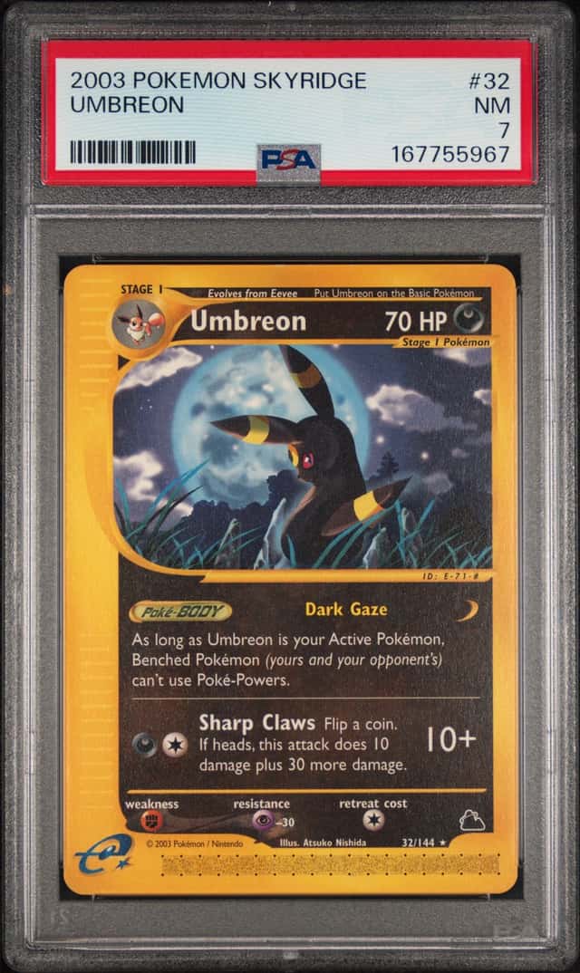 2003 POKEMON SKYRIDGE #32 UMBREON PSA 7