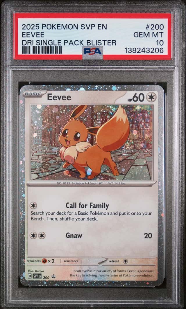 Eevee 200 Destined Rivals Single Pack Blister Sv Black Star Promo Pokemon PSA 10