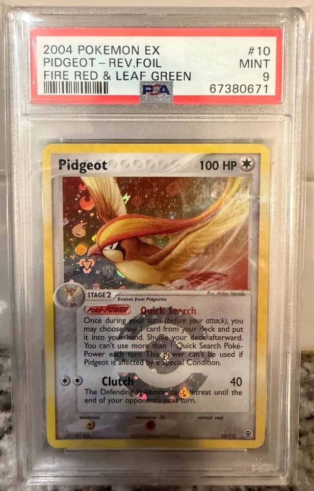 2004 Pokemon Fire Red Leaf Green Pidgeot Reverse Holo 10 PSA 9 Mint